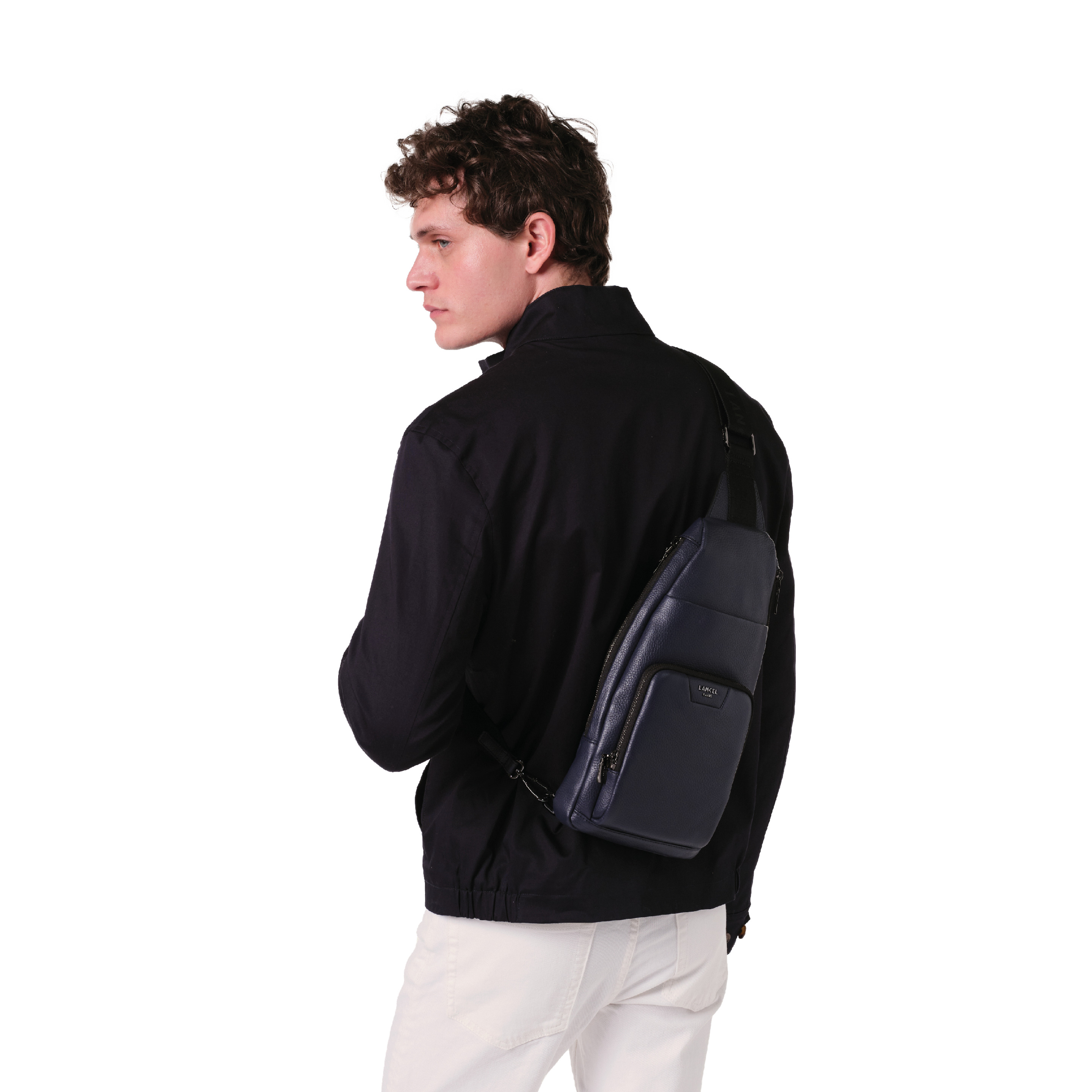 COME DE LANCEL - SAC A DOS BANDOULIERE - Bleu Marine