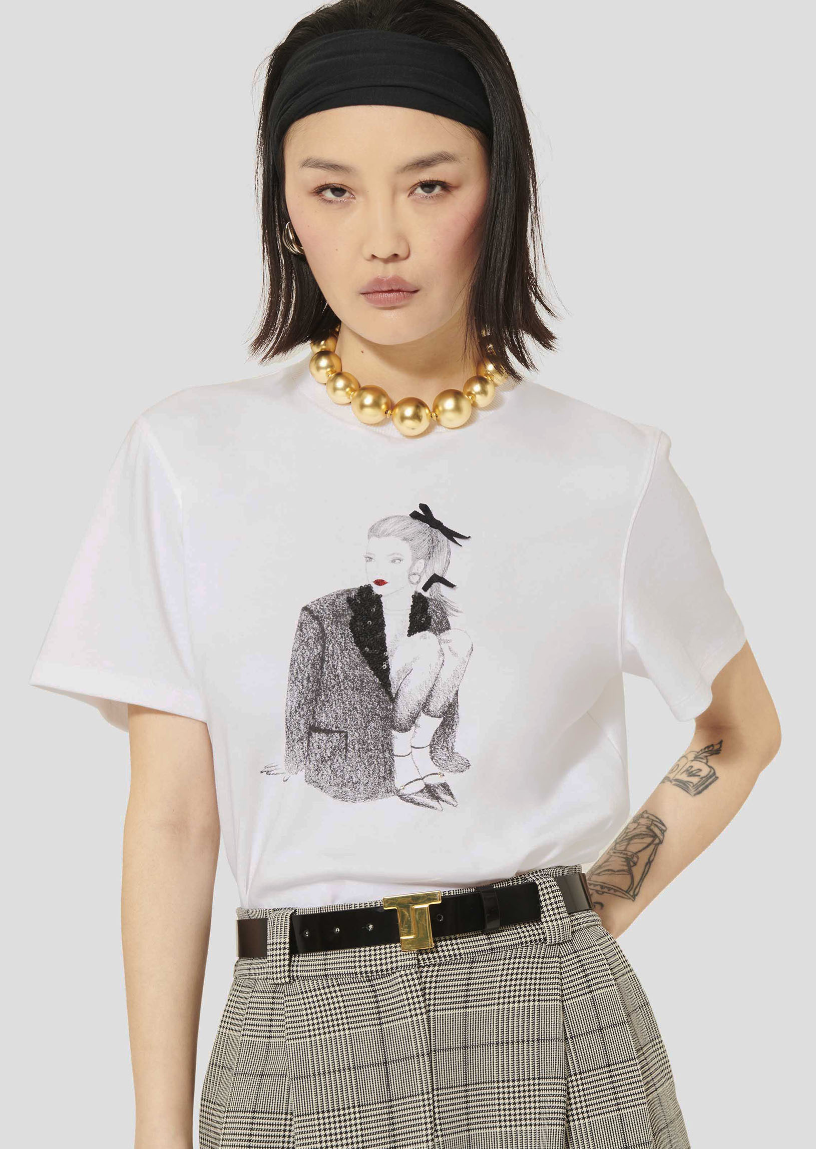 T-Shirt Taragirl-Blanc en Coton