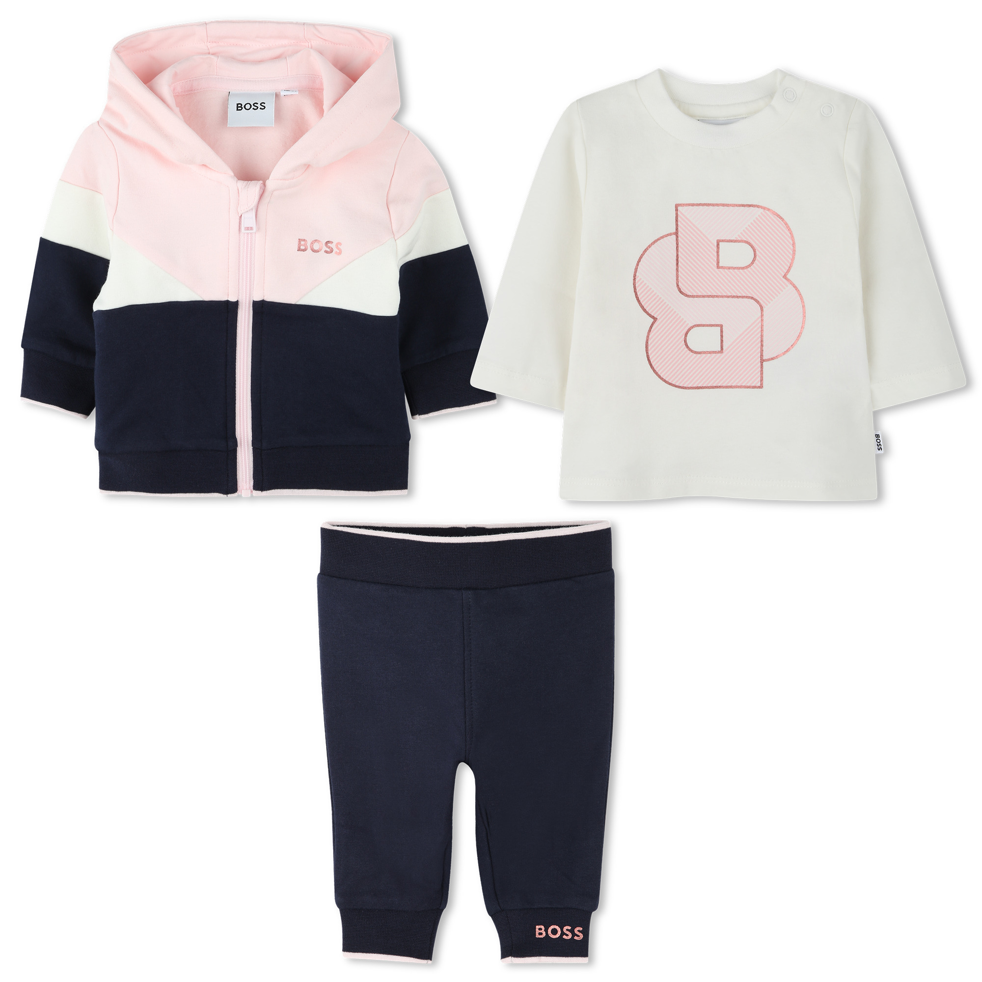 ENS.T-SHIRT+PANTALON+CARDIGAN