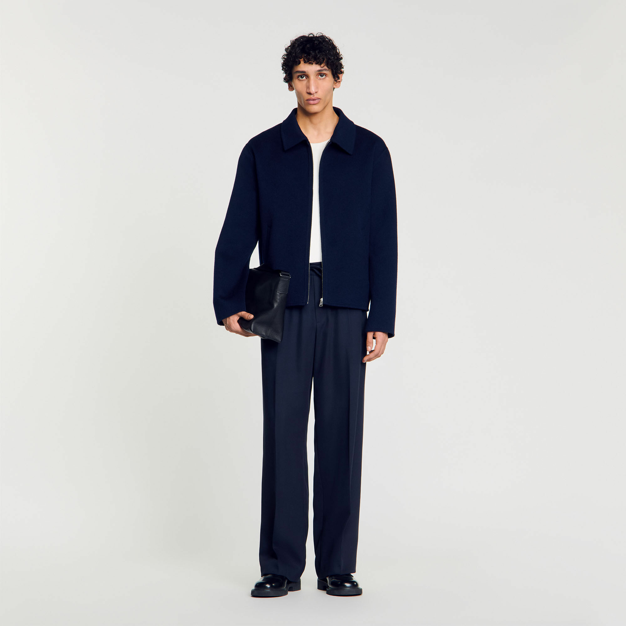 Blouson en laine double face