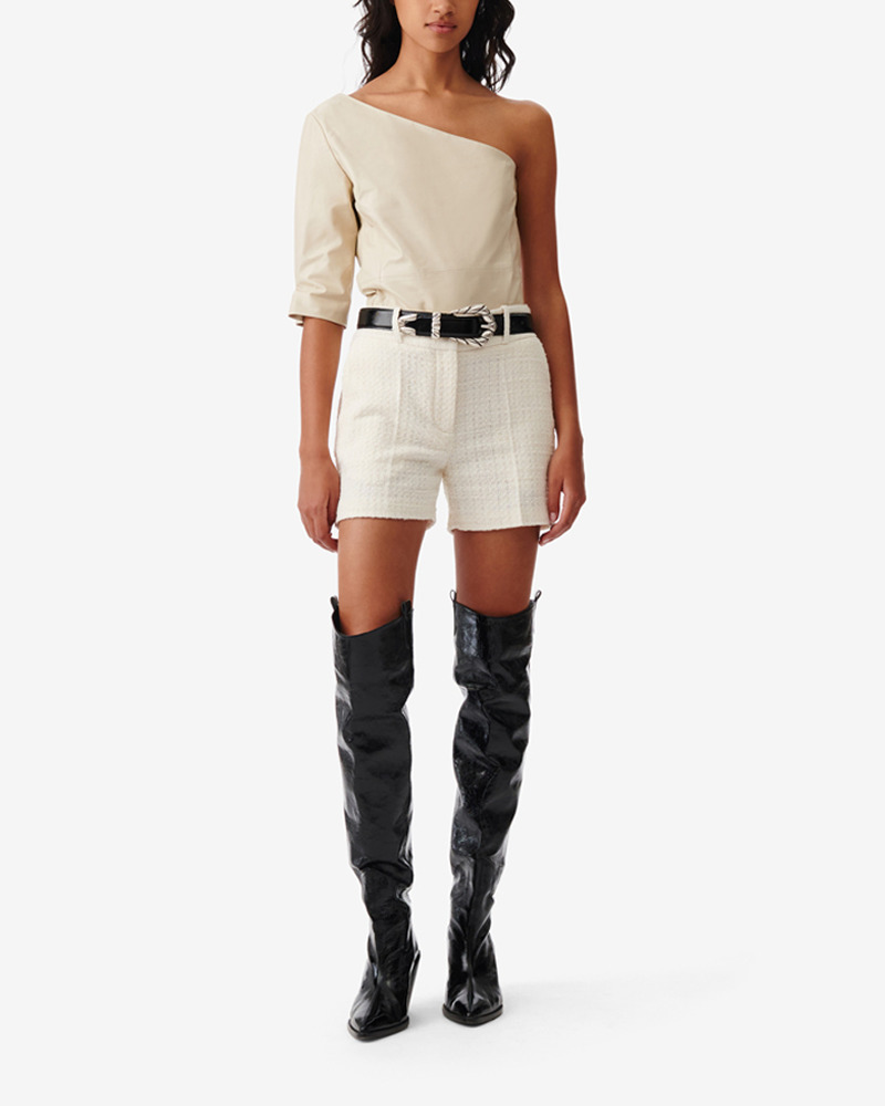 Top Asymétrique En Cuir Ameda