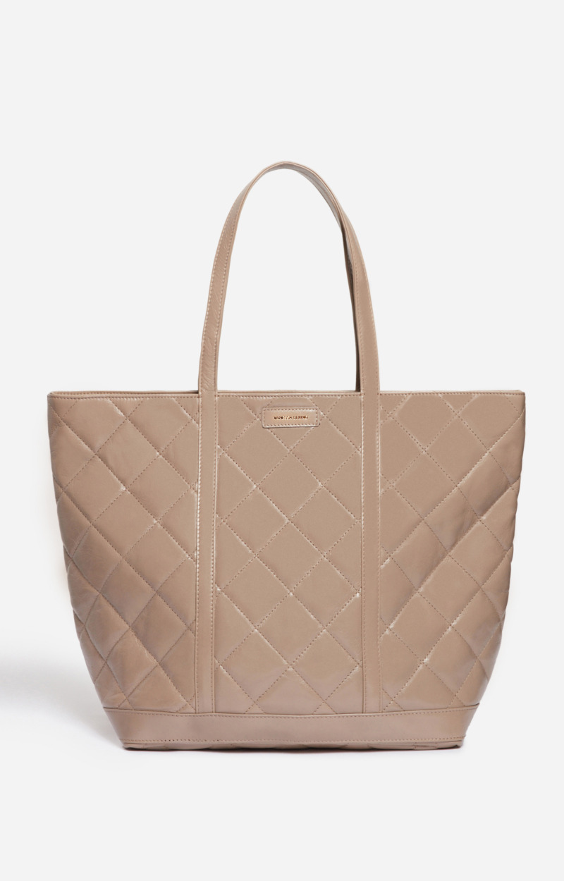 Cabas XL En Cuir Matelassé En Coton