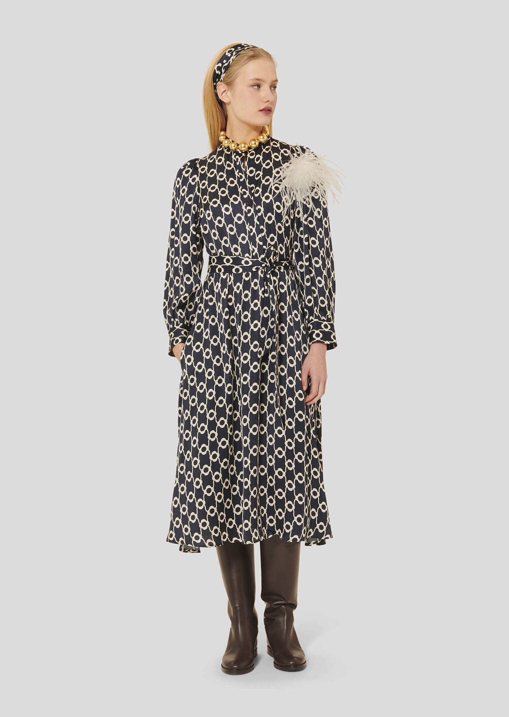 Robe Rivoltina-Nuit en Viscose