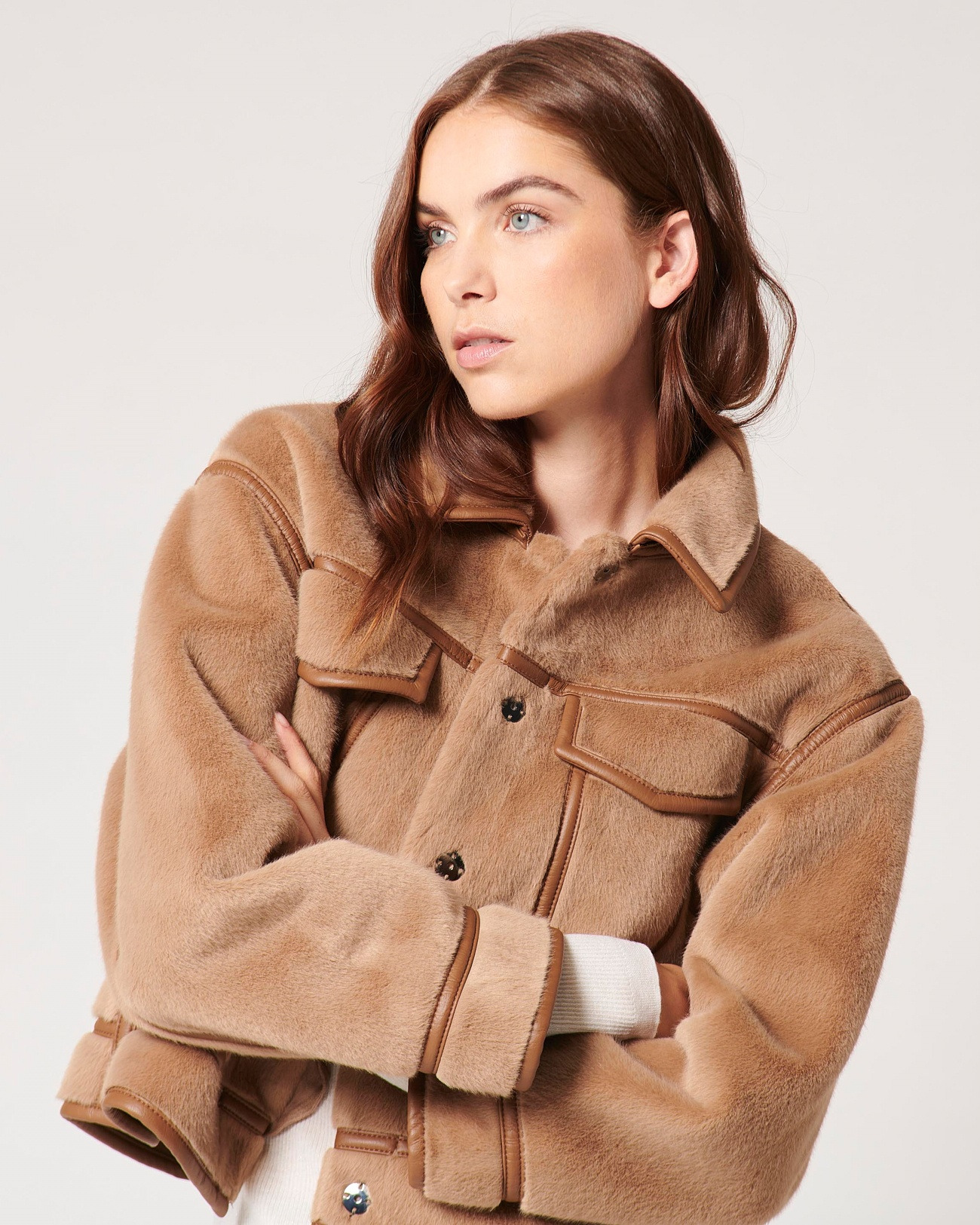 Veste Monge Camel en Polyester