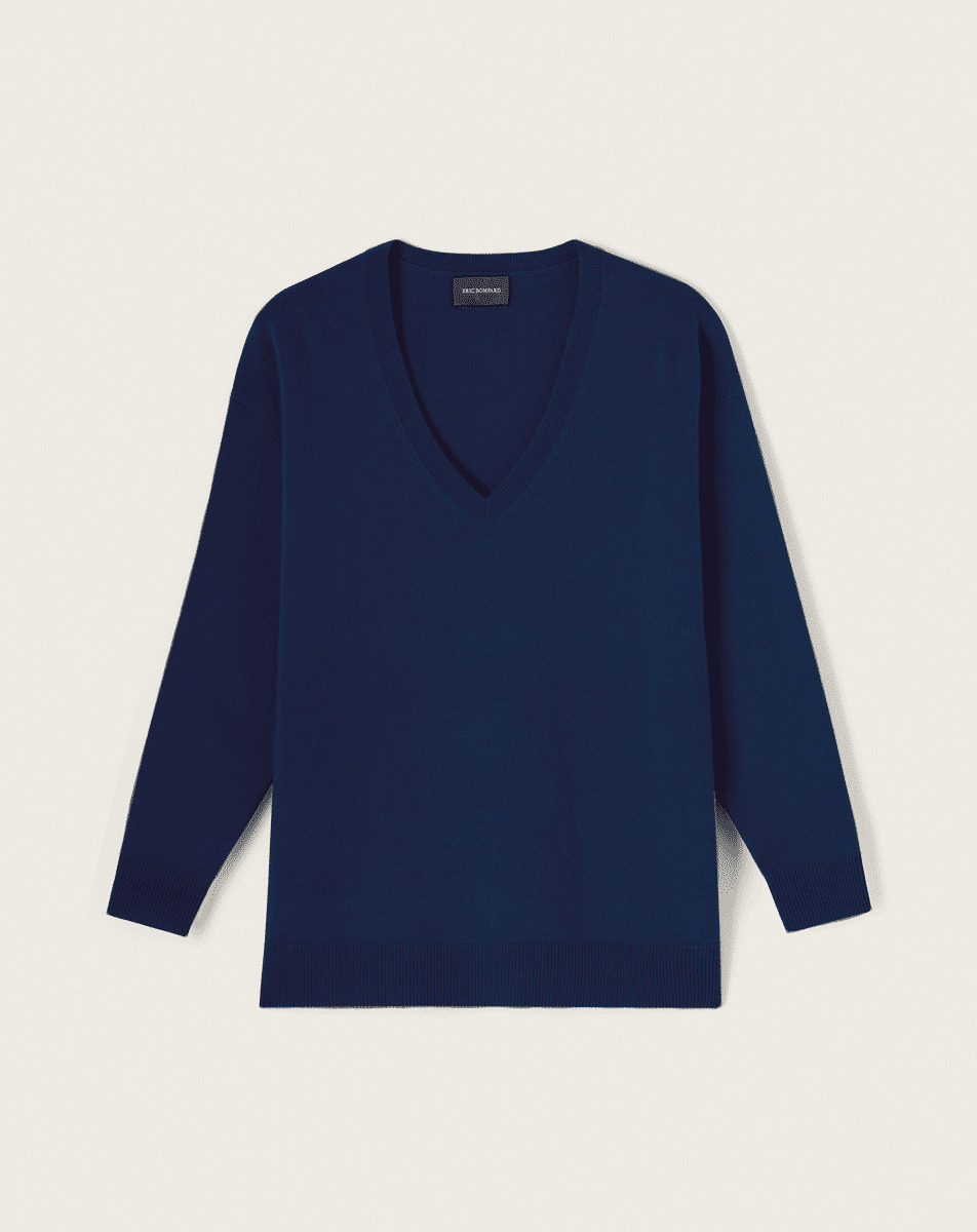 Pull V ample - Femme - BLEU PHARE