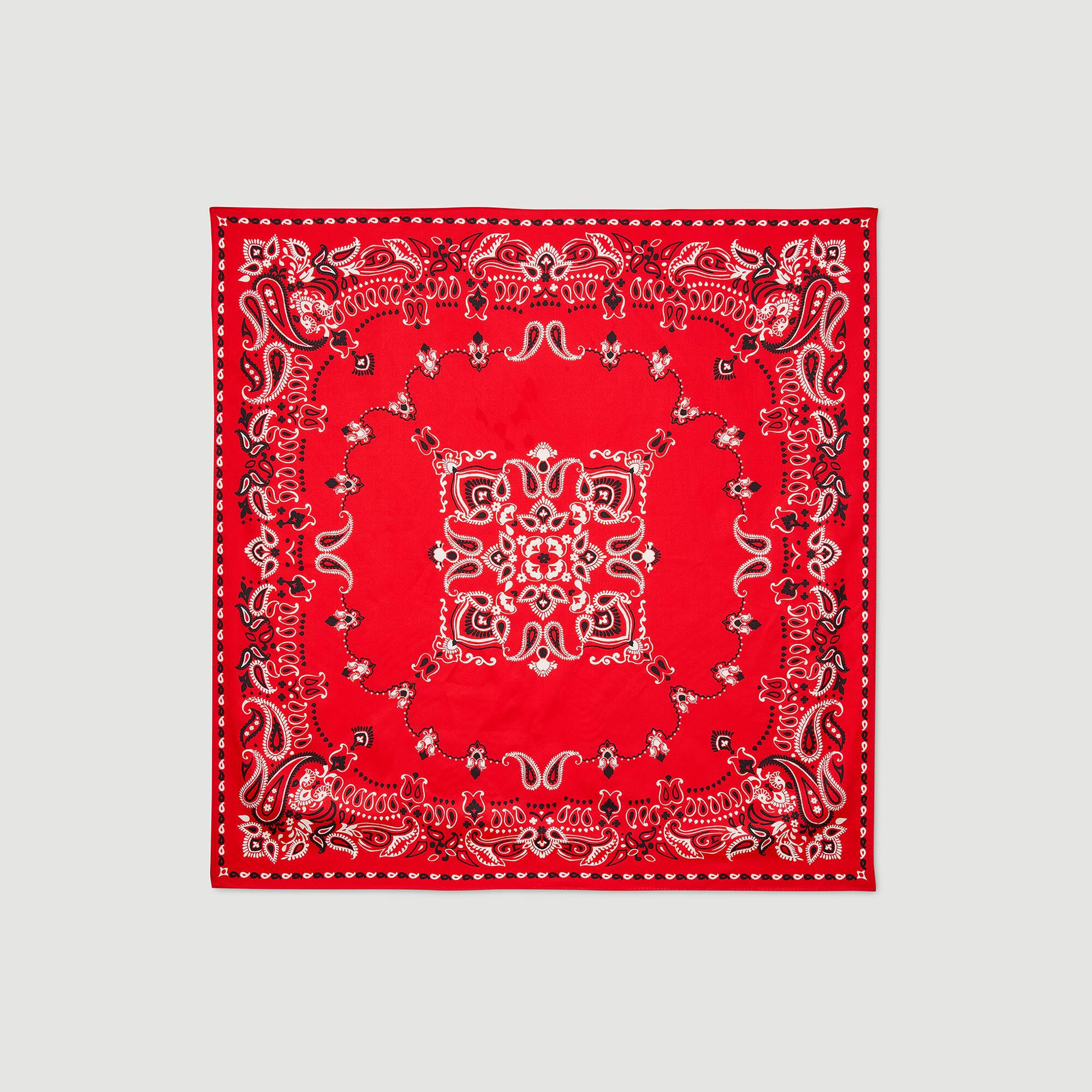 Foulard en soie à imprimé bandana