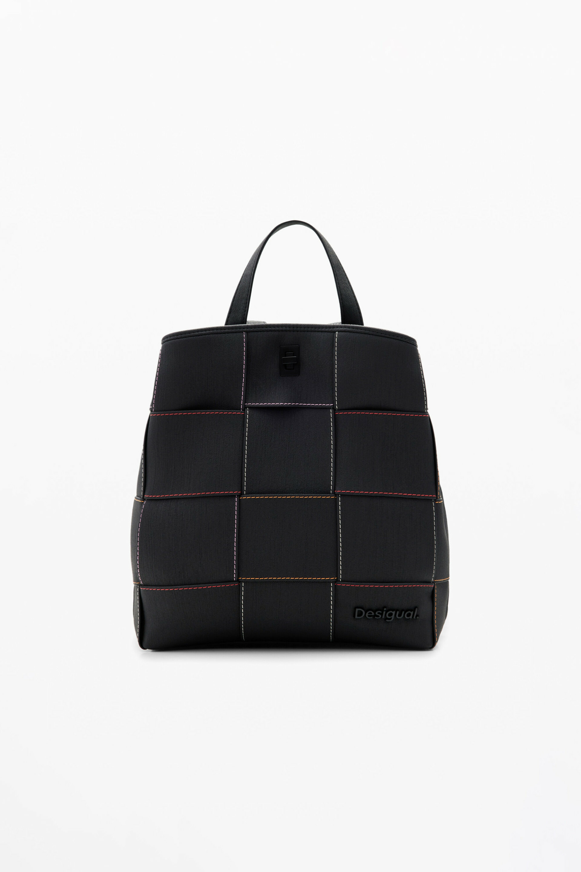 Sac à dos S tressé avec surpiqûres