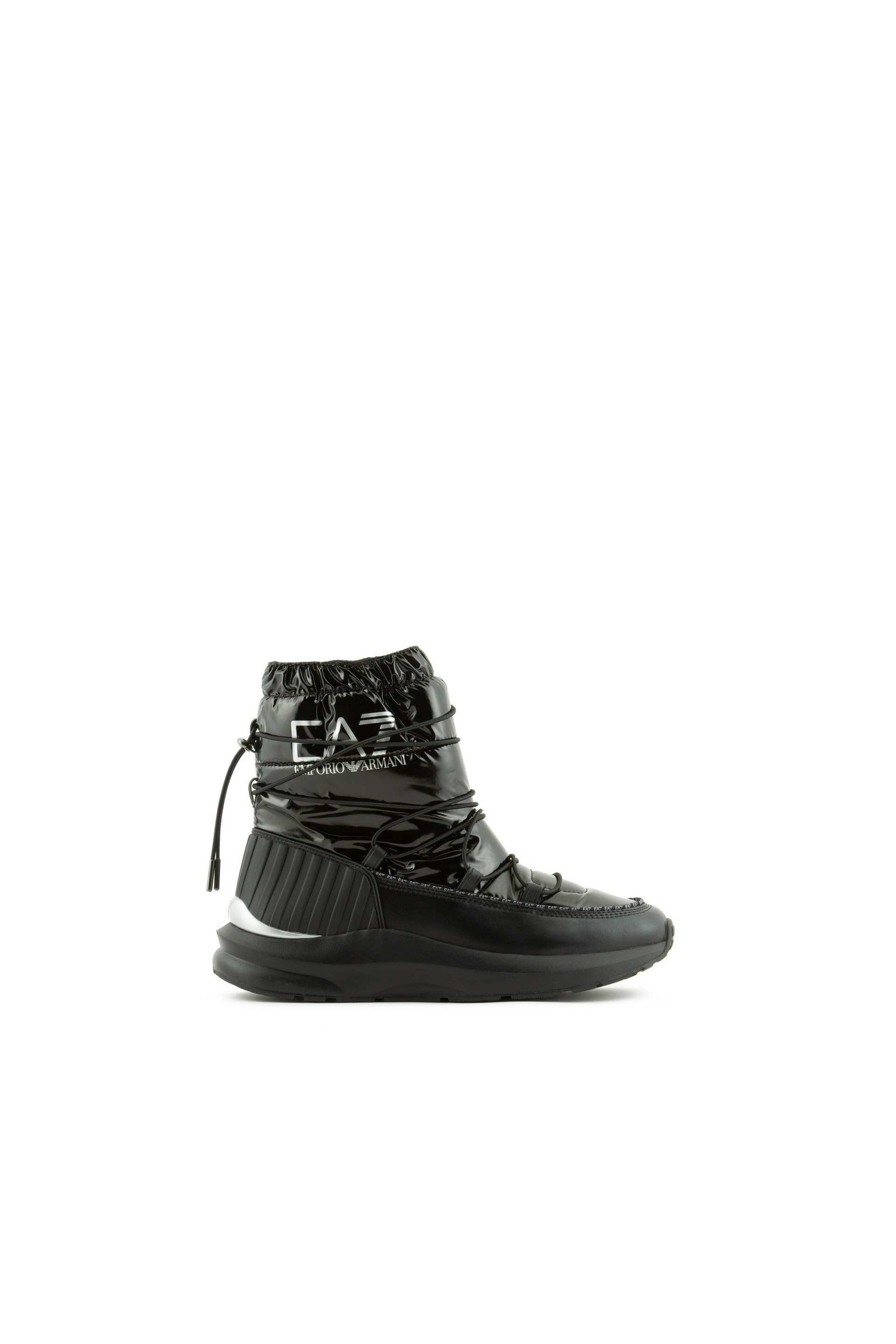 Lacets de bottes de neige hauts noirs