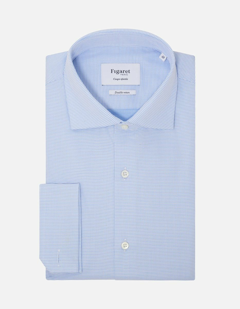 Chemise Ajustée bleue