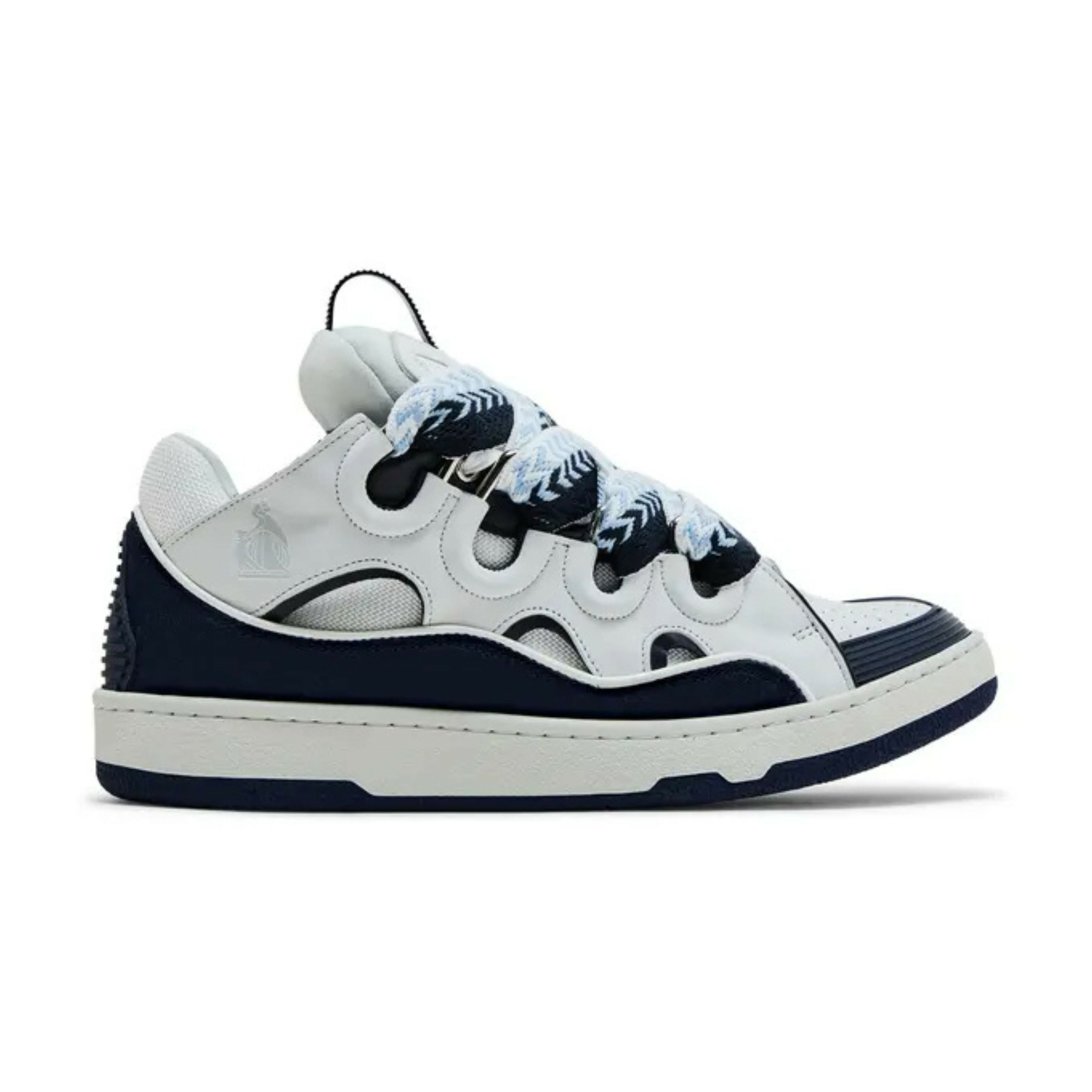 Lanvin Curb Sneakers White Navy Blue