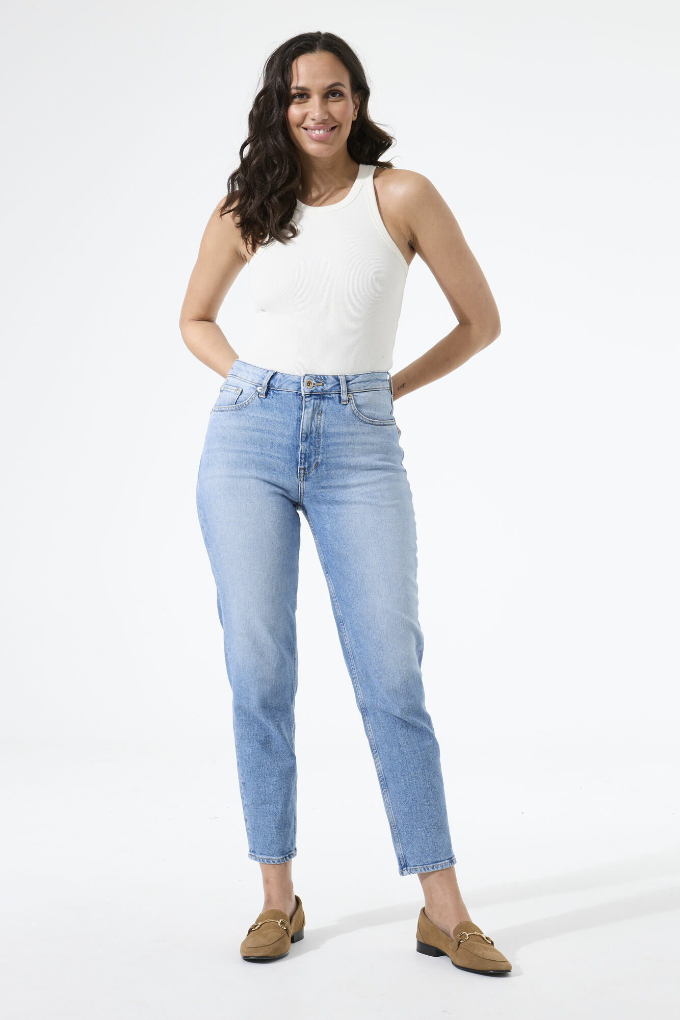 Women Jeans Isabella Mom fit Blue