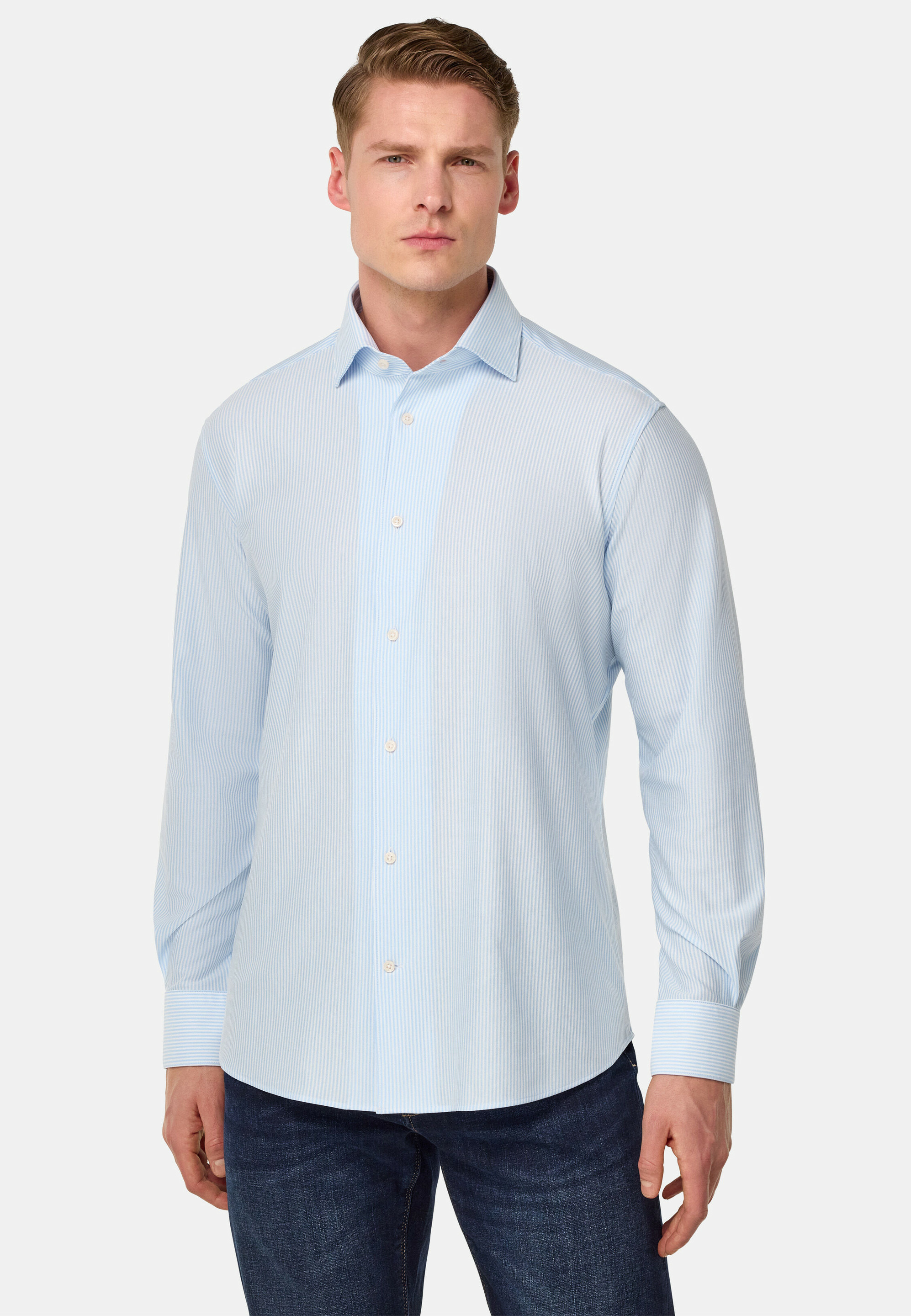 Polo Chemise en Jersey Regular Fit