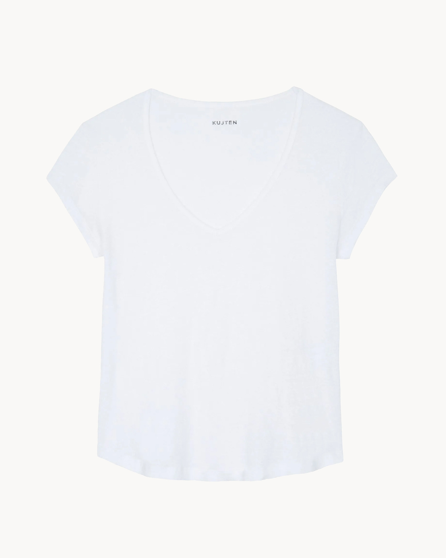 T-Shirt Kaly T-Shirt Col V Manches Courtes Lin
