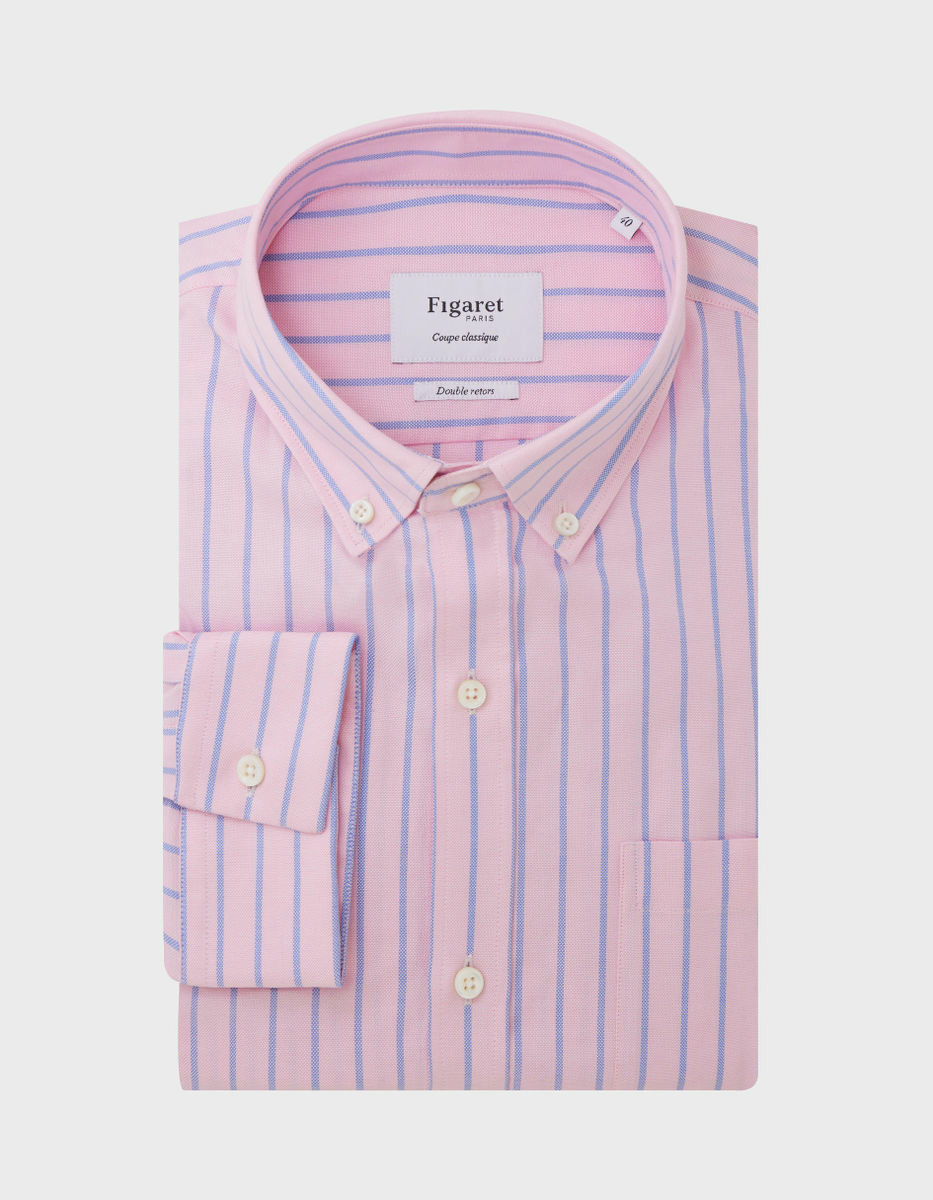 Chemise Classique rayée rose