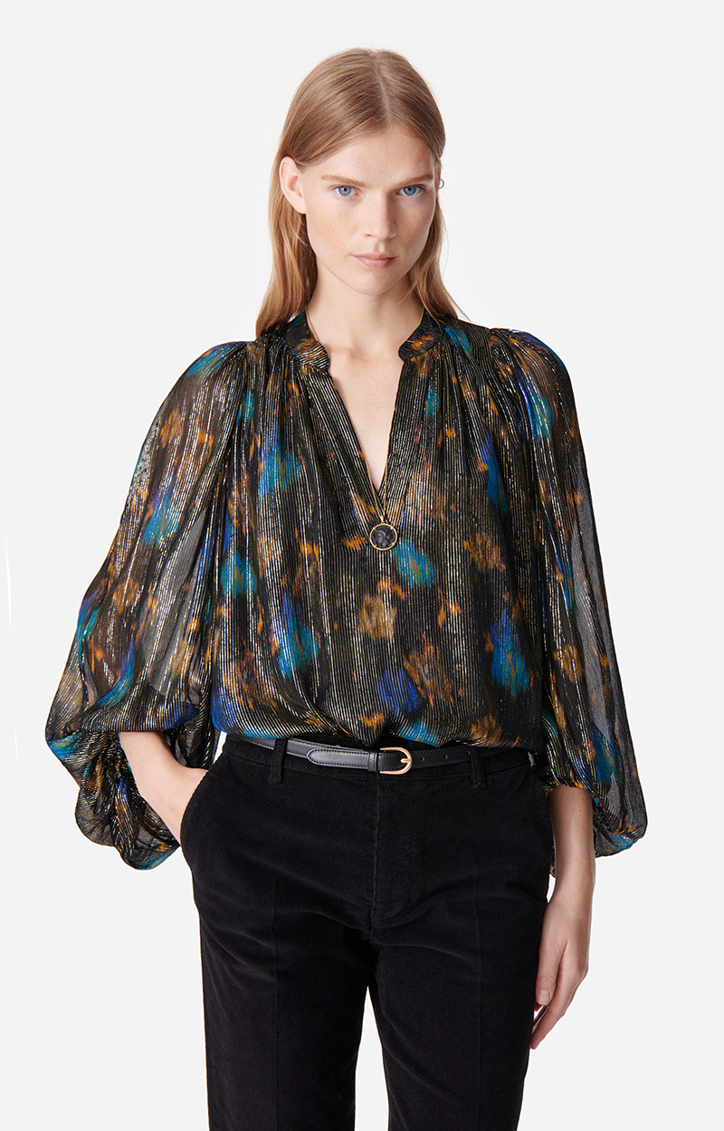 Blouse Bell En Viscose Mélangée
