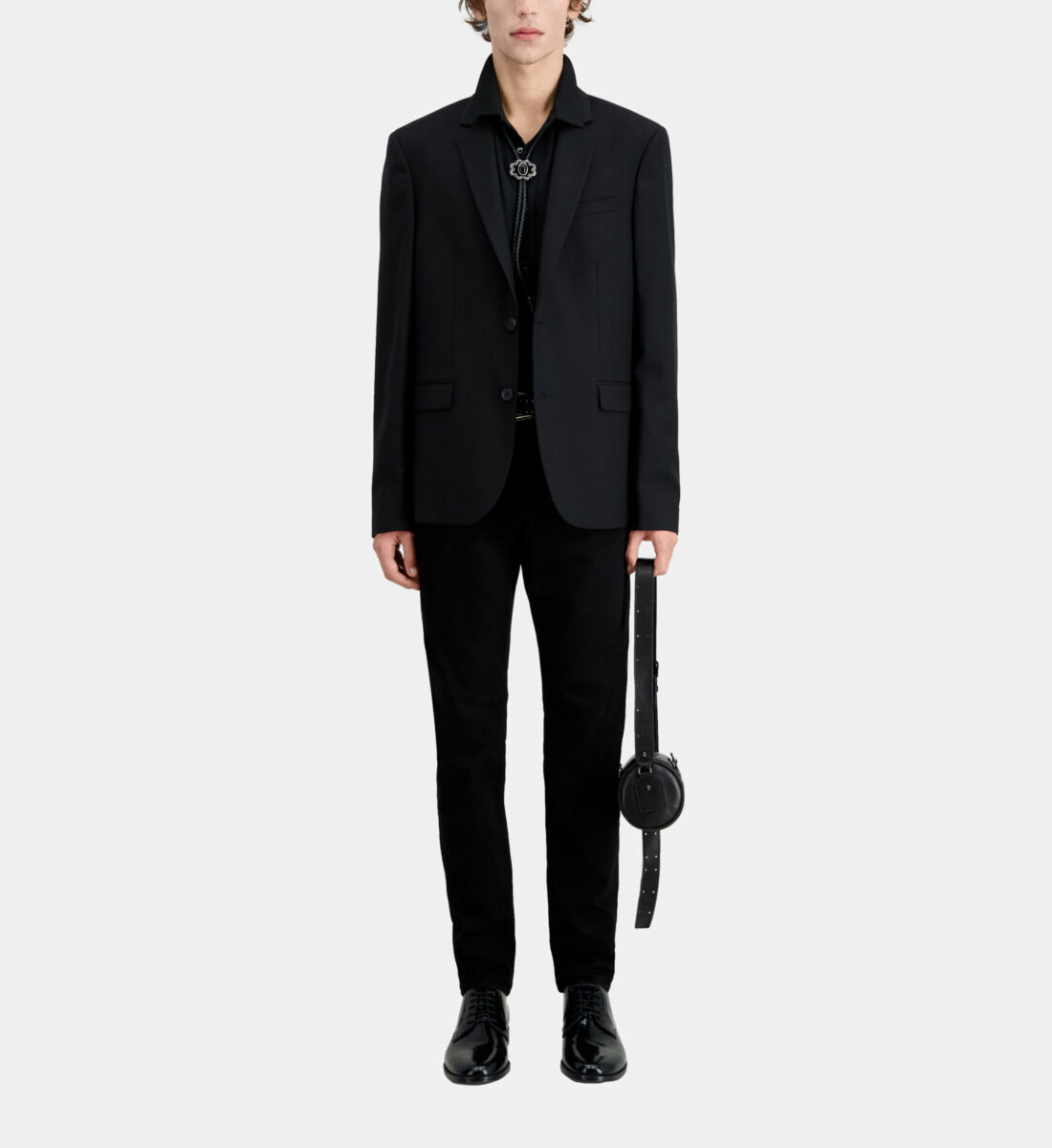 Veste De Costume Noire En Laine Homme