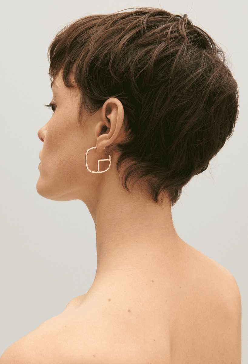 Créoles CP laiton doré