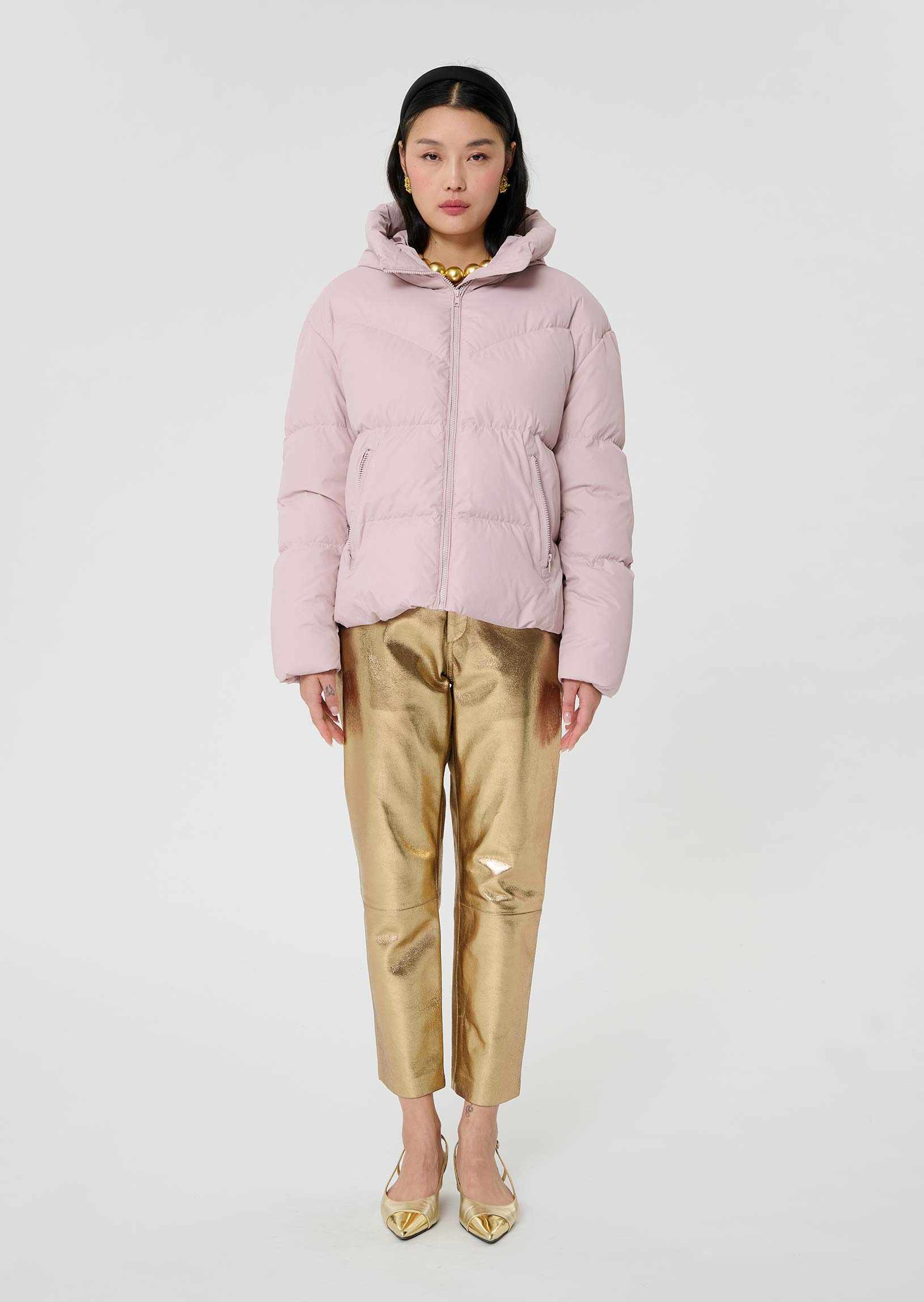 Doudoune Dolores-Vieux Rose en Polyester