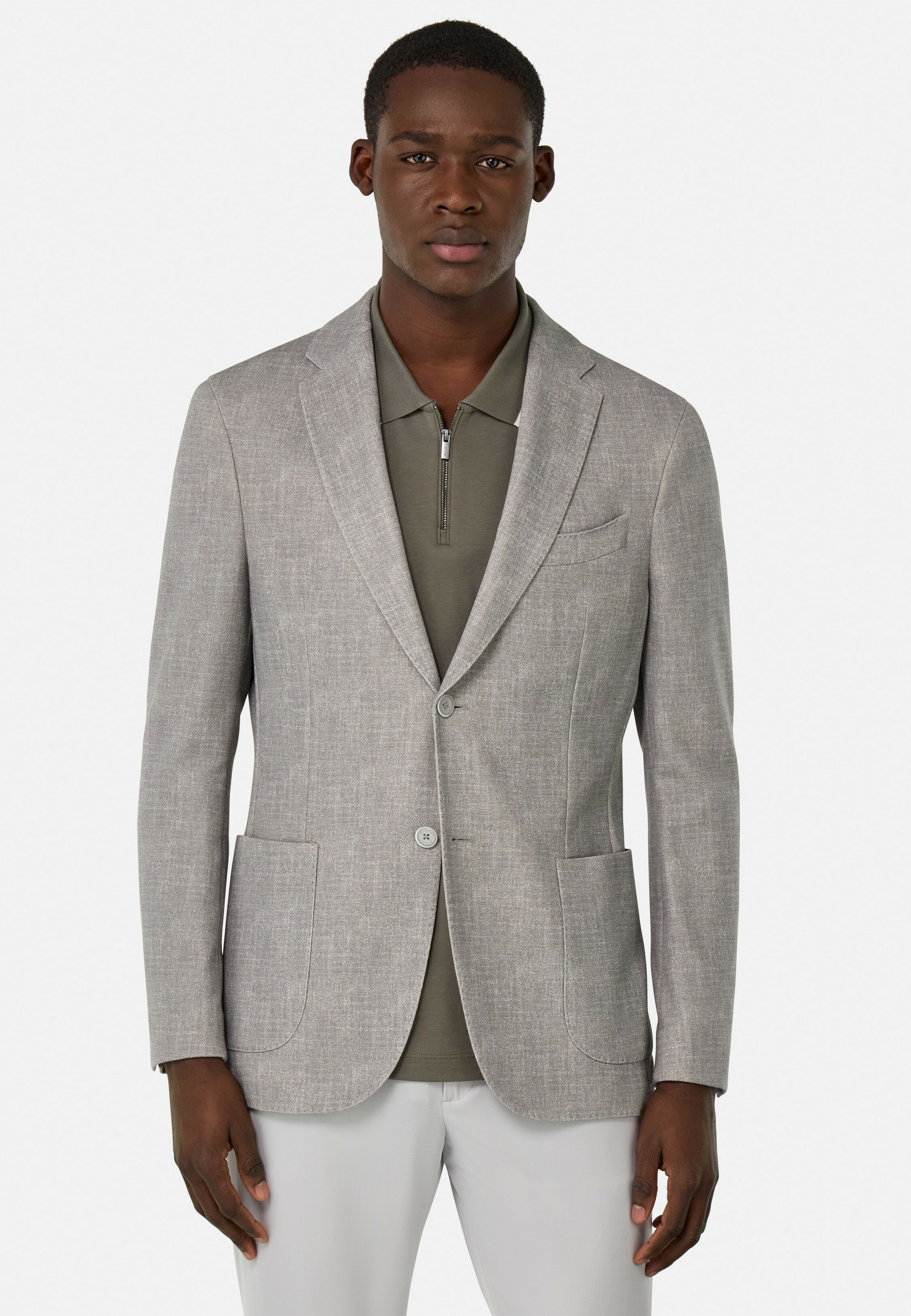 Veste Imprimée en Jersey De Coton