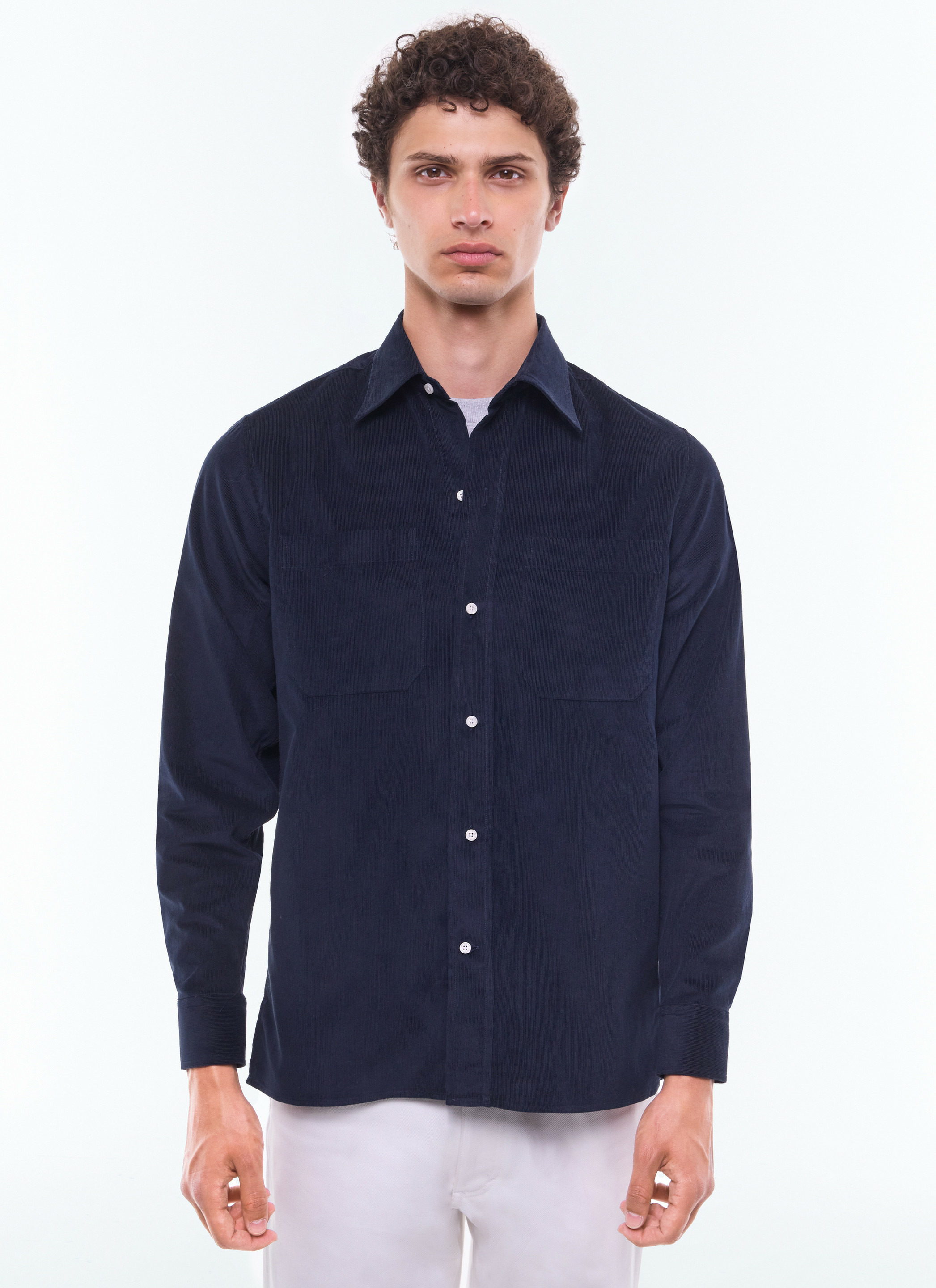 Chemise en velours côtelé certifié