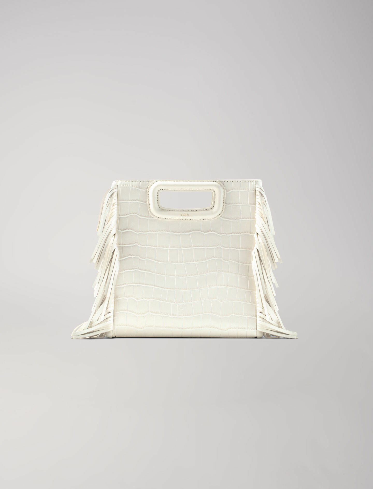 Sac M en cuir effet croco