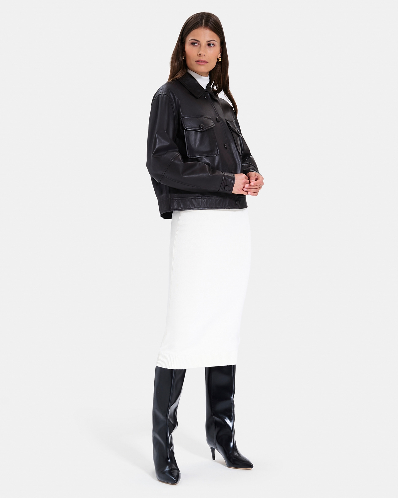 Veste Melania Chocolat en cuir