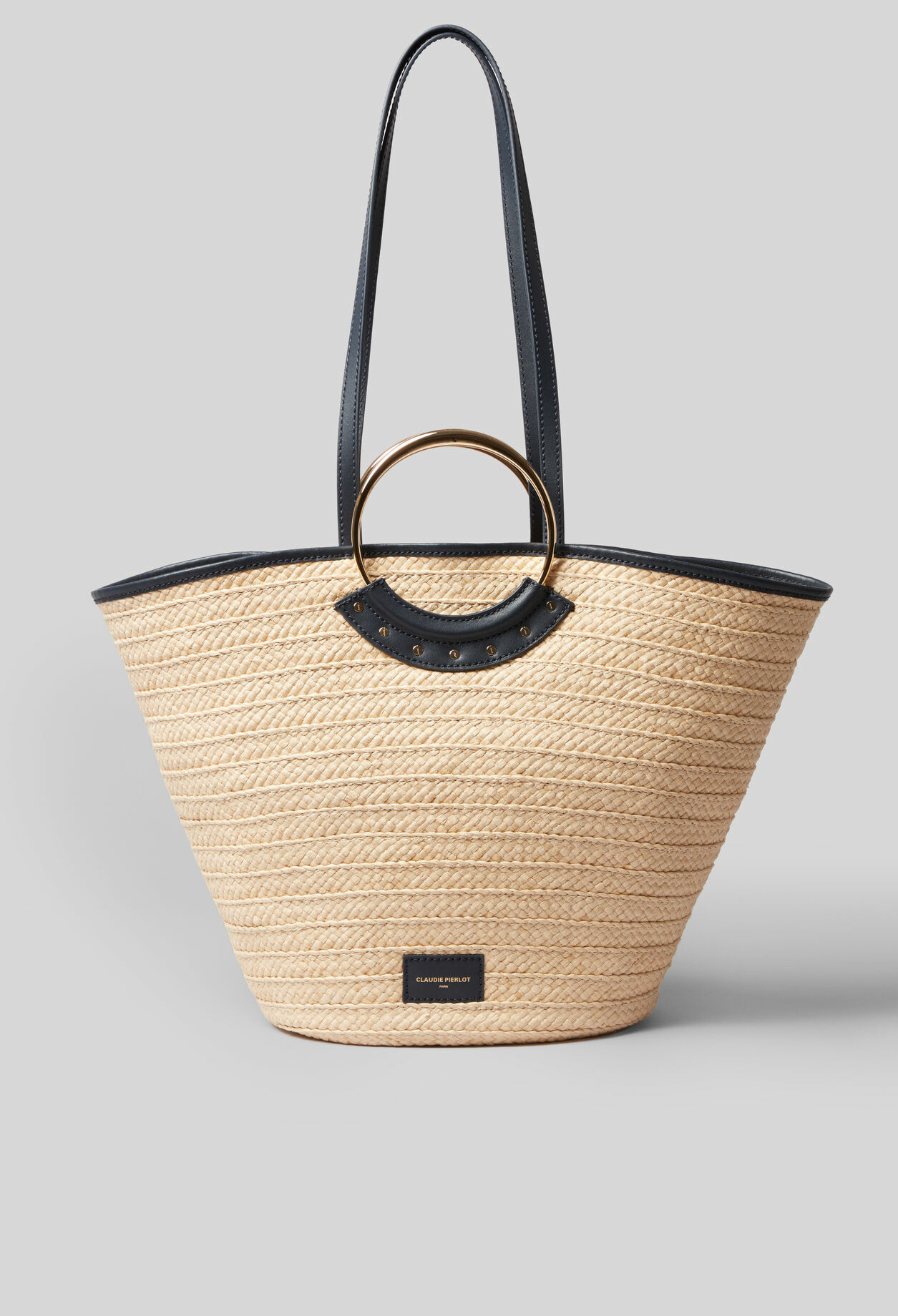 Panier raphia tressé à anses