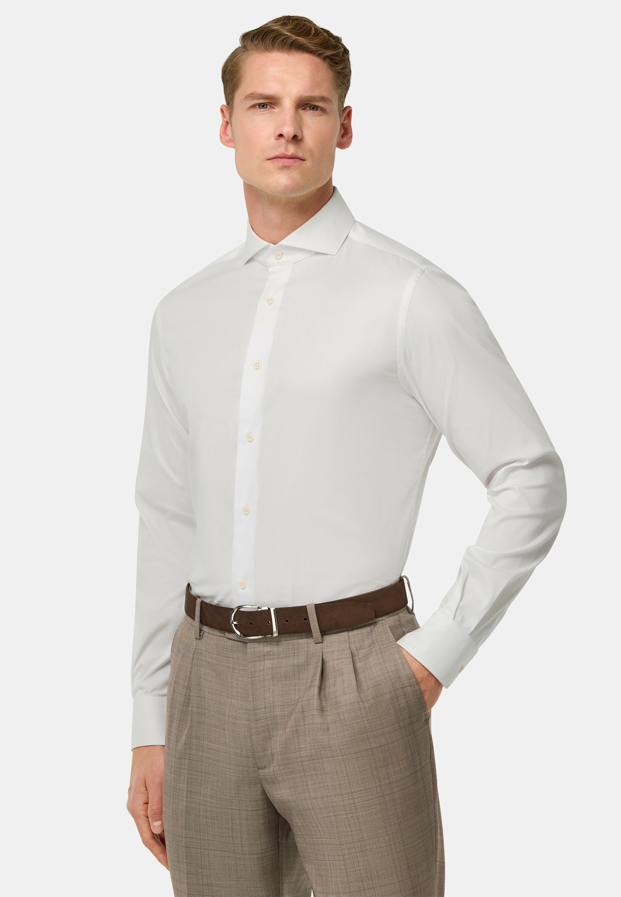 Chemise En Coton Nylon Extensible Slim Fit