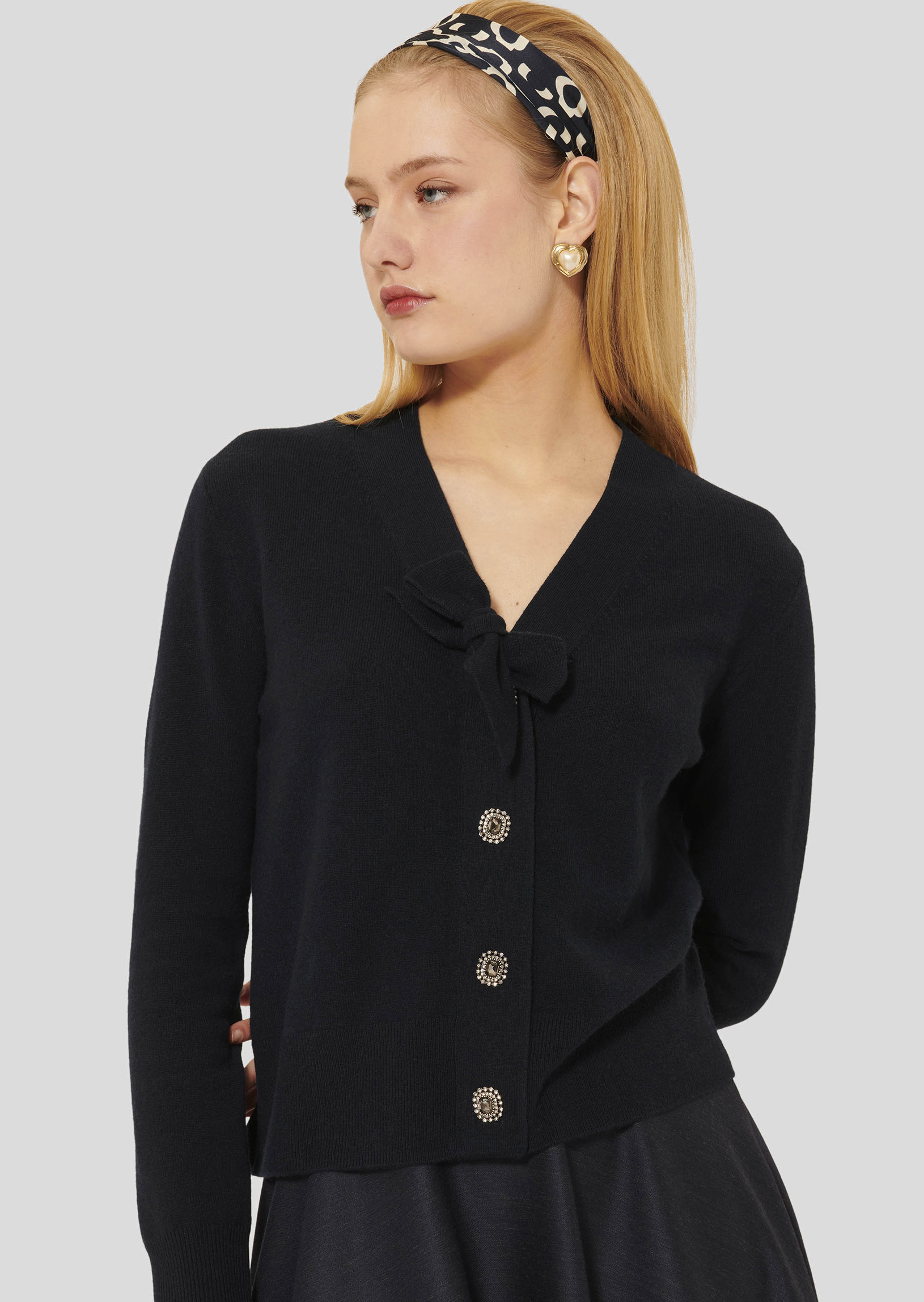 Gilet Germain-Nuit en Laine Mercerisée