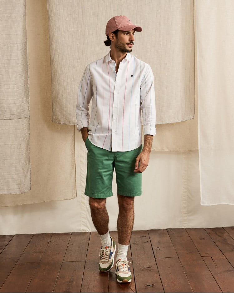 Chemise écrue & multicouleur