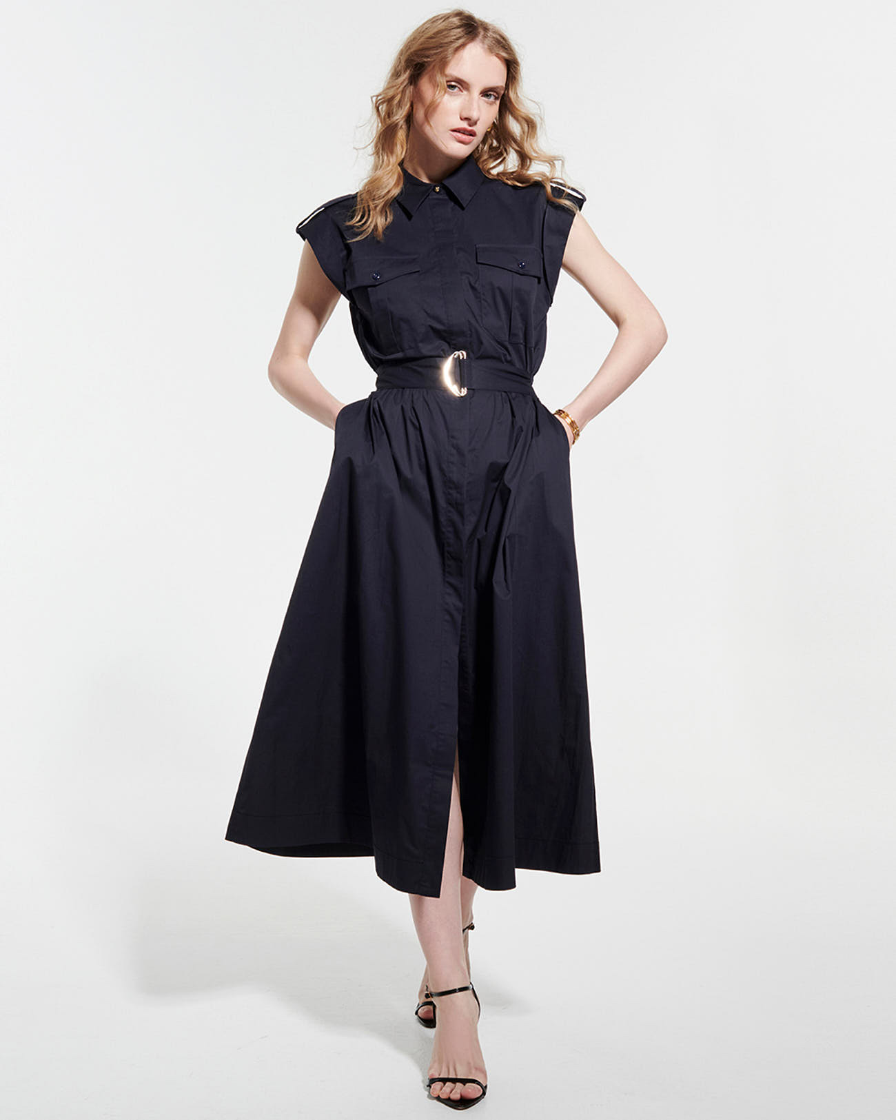 Robe Riyad Marine en Coton