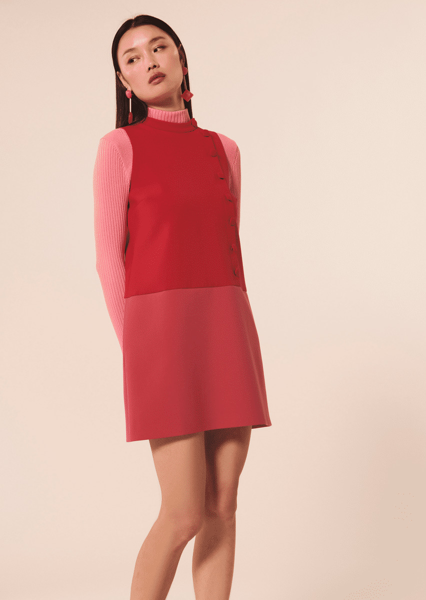 Robe Rella-Rouge en Polyester