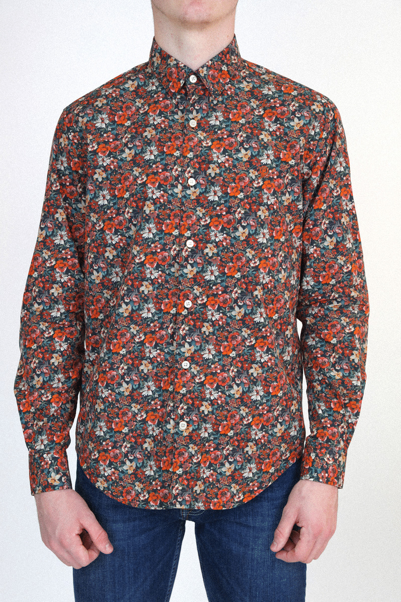 Chemise Manches Longues À  Motif Fleurs