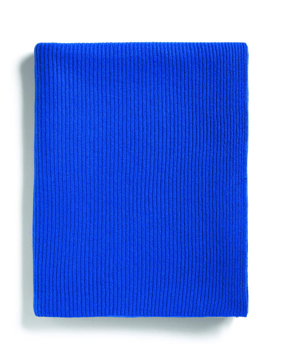 Écharpe en maille à côtes - Accessoire - BLEU PIGMENT