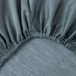 Desforges - Drap housse en satin de coton gris, Damier