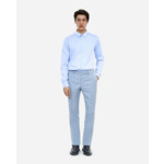 Chemise Formelle À Rayures Chevron Bleues Homme
