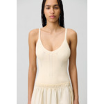 Robe mi-longue buste maille