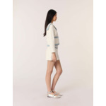 Cardigan col marin à détails denim