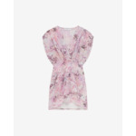 Robe Courte En Soie Imprimée Tissina