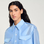 Chemise officier en satin