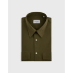 Chemise irwin col prodigieux avec poches poitrine en ripstop uni kaki