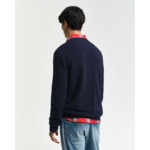 Pull ras du cou en coton piqué