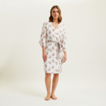 Laurence Tavernier - Kimono court en satin de viscose, Tabarca