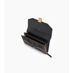 Grand portefeuille Rose en cuir lisse