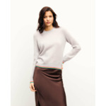 Pull Col Rond Bas Bandes Multicolores