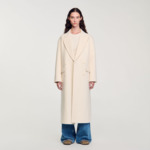 Manteau long en laine mélangée