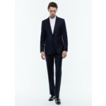 Costume ajusté en toile de laine