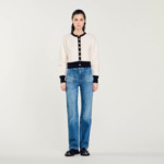 Cardigan bicolore en laine