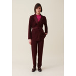 Veste tailleur boutonnée ceinturée