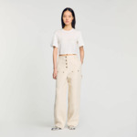 T-shirt court perlé